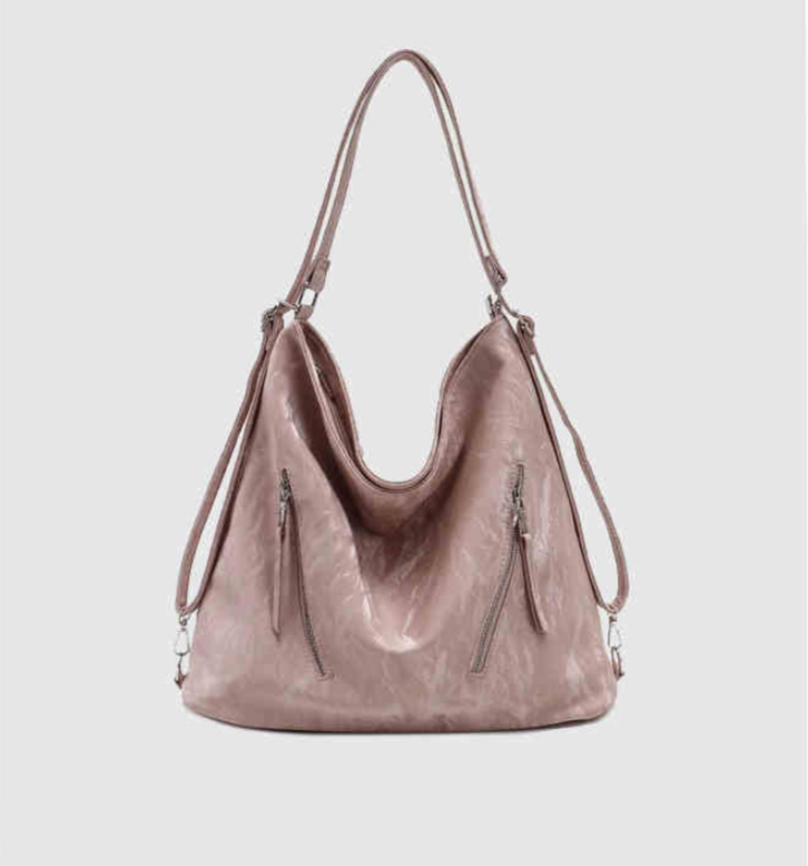 Shopper Tasche für Damen ⎜ Weiche Schultertasche mit Reißverschlusstaschen und großer Kapazität für Alltag und Freizeit