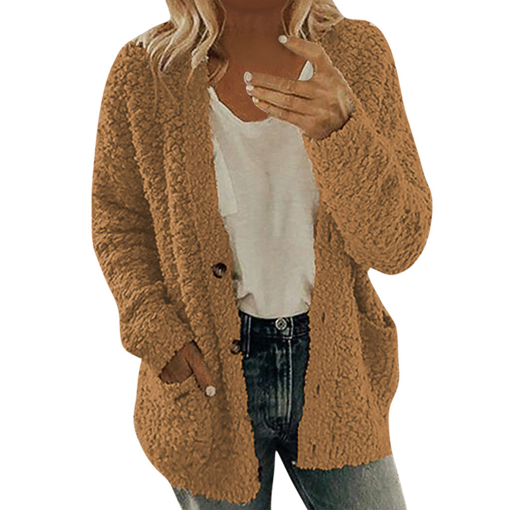 Karolina - Plüsch-strickcardigan