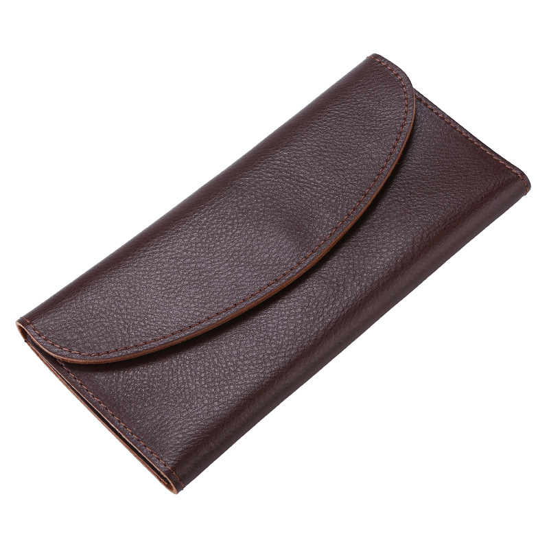 Damen Geldbörse in Langformat ⎜ Schlichte Lederbrieftasche mit elegantem Design und großzügigem Stauraum