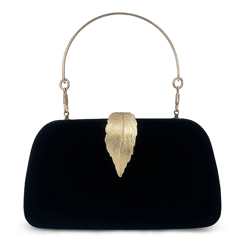 Clutch für Damen ⎜ Minimalistische Abendtasche mit Blattverschluss für Dinnerpartys und festliche Anlässe
