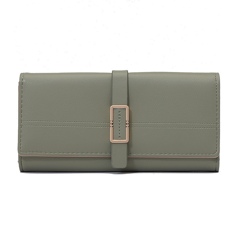 Clutch für Damen ⎜ Elegante Dreifach-Faltbörse mit Metallschnalle und großzügigem Stauraum für Karten und Bargeld
