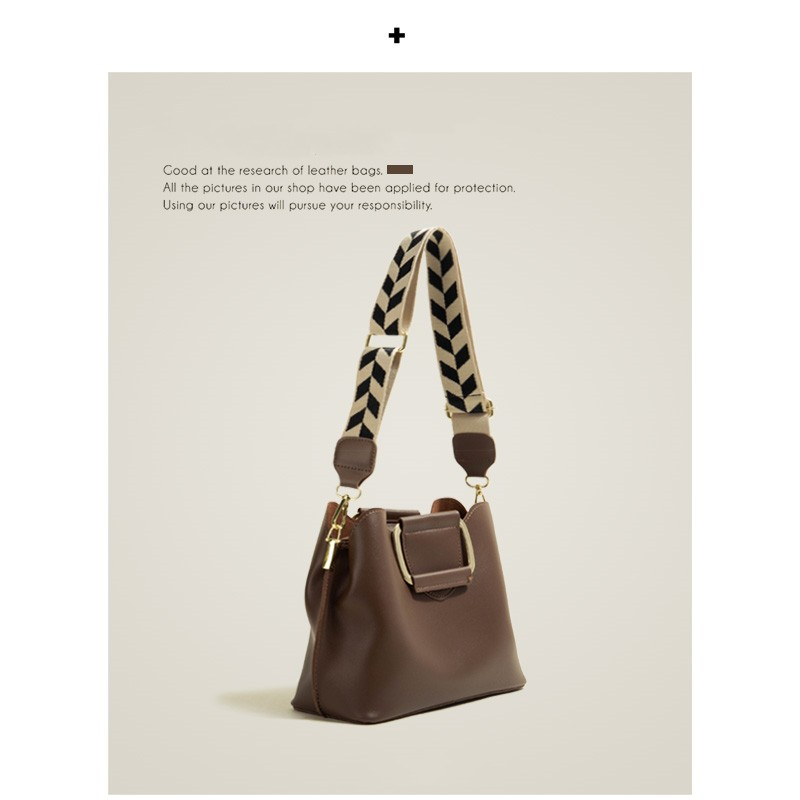 Bucket Bag für Damen ⎜ Umhängetasche mit breitem Schultergurt und praktischem Magnetverschluss
