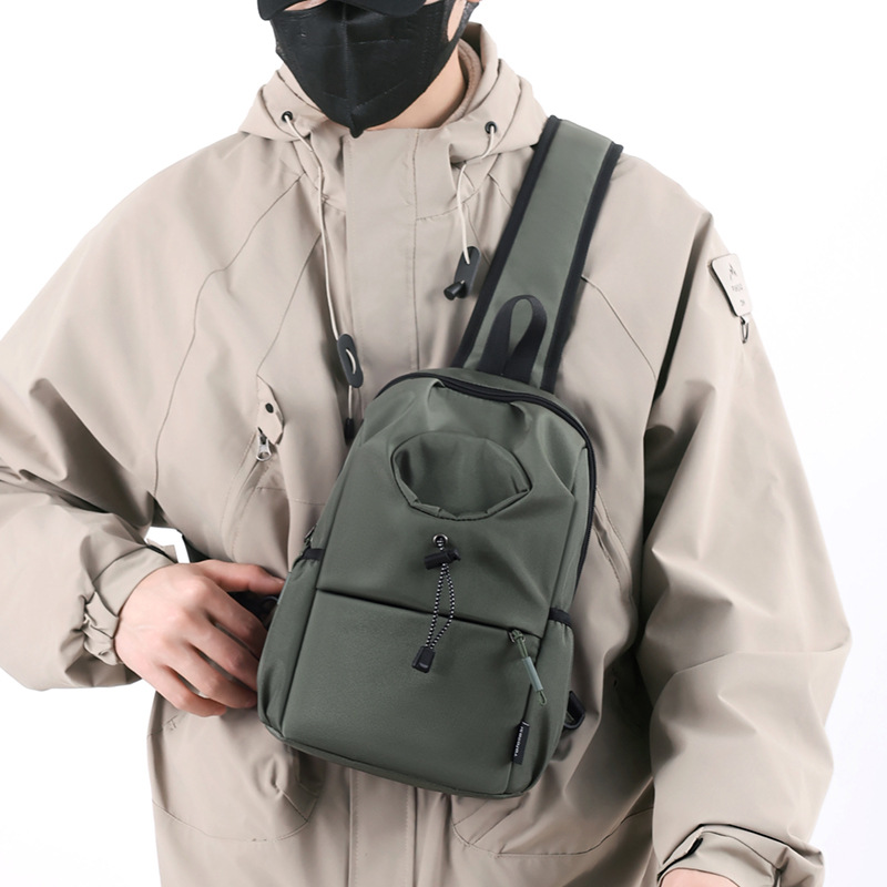 Crossbody Umhängetasche für Herren ⎜ Multifunktionale Brusttasche aus Oxford-Stoff mit wasserdichtem Design