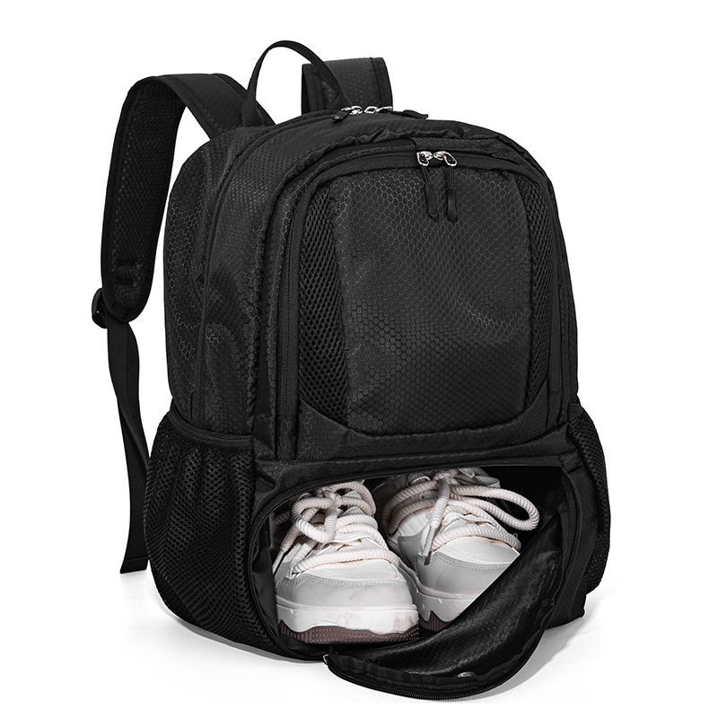 Sportlicher Rucksack für Damen ⎜ Großer Trainingsrucksack mit Netzfächern für Schule, Fußball oder Basketball