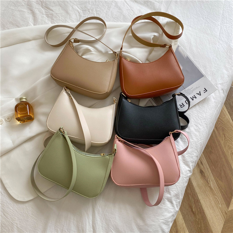 Damen Schultertasche in Retro-Optik ⎜ Kleine Handtasche mit Verstellbarem Riemen und Eleganter Form