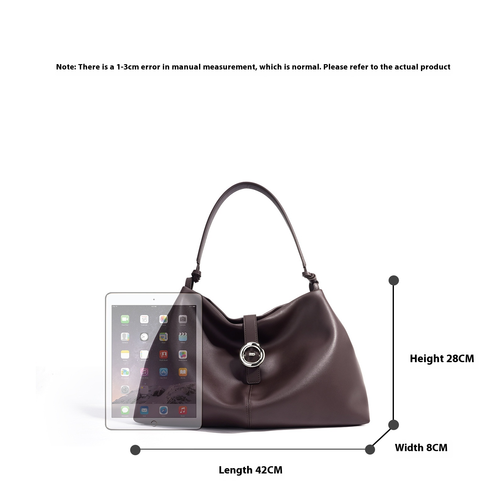 Damen Schultertasche mit Schnalle ⎜ Großes Fassungsvermögen und Elegantes Alltagsdesign