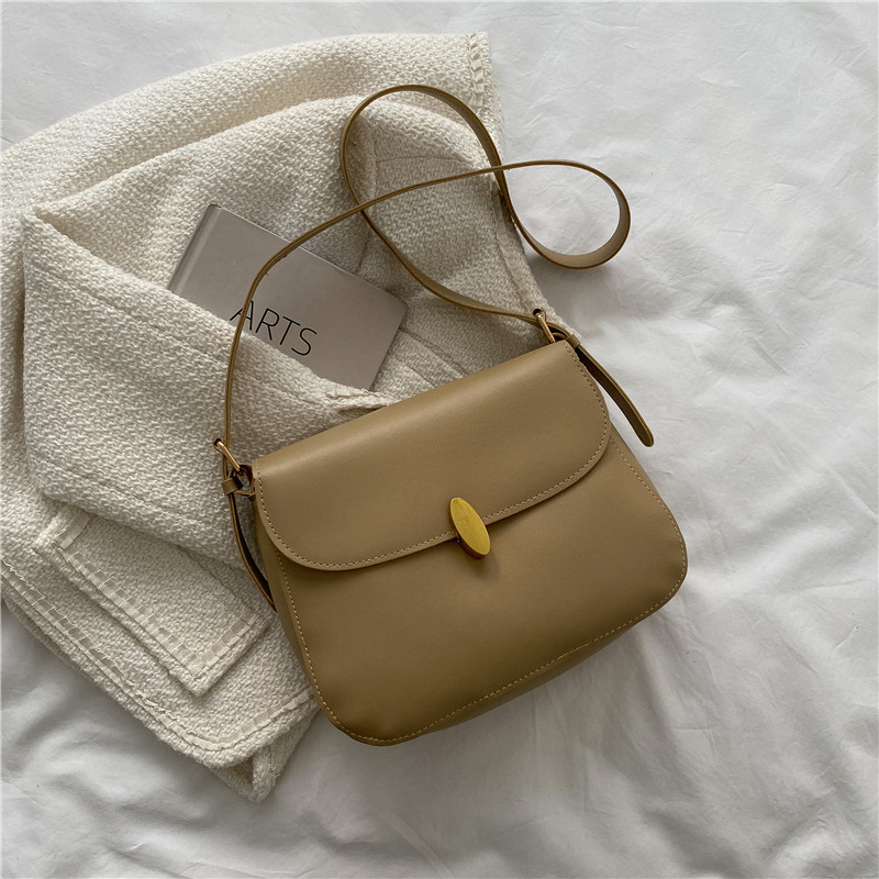 Crossbody Bag für Damen ⎜ Schlichte Schultertasche im Retro-Stil für Alltag, Büro und Freizeit