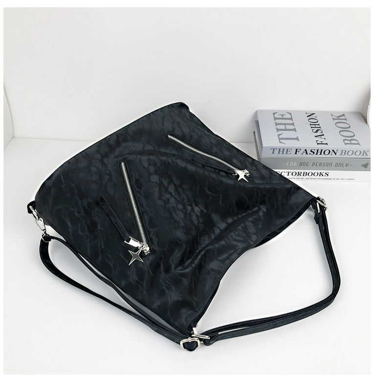 Shopper Tasche für Damen ⎜ Weiche Schultertasche mit Reißverschlusstaschen und großer Kapazität für Alltag und Freizeit