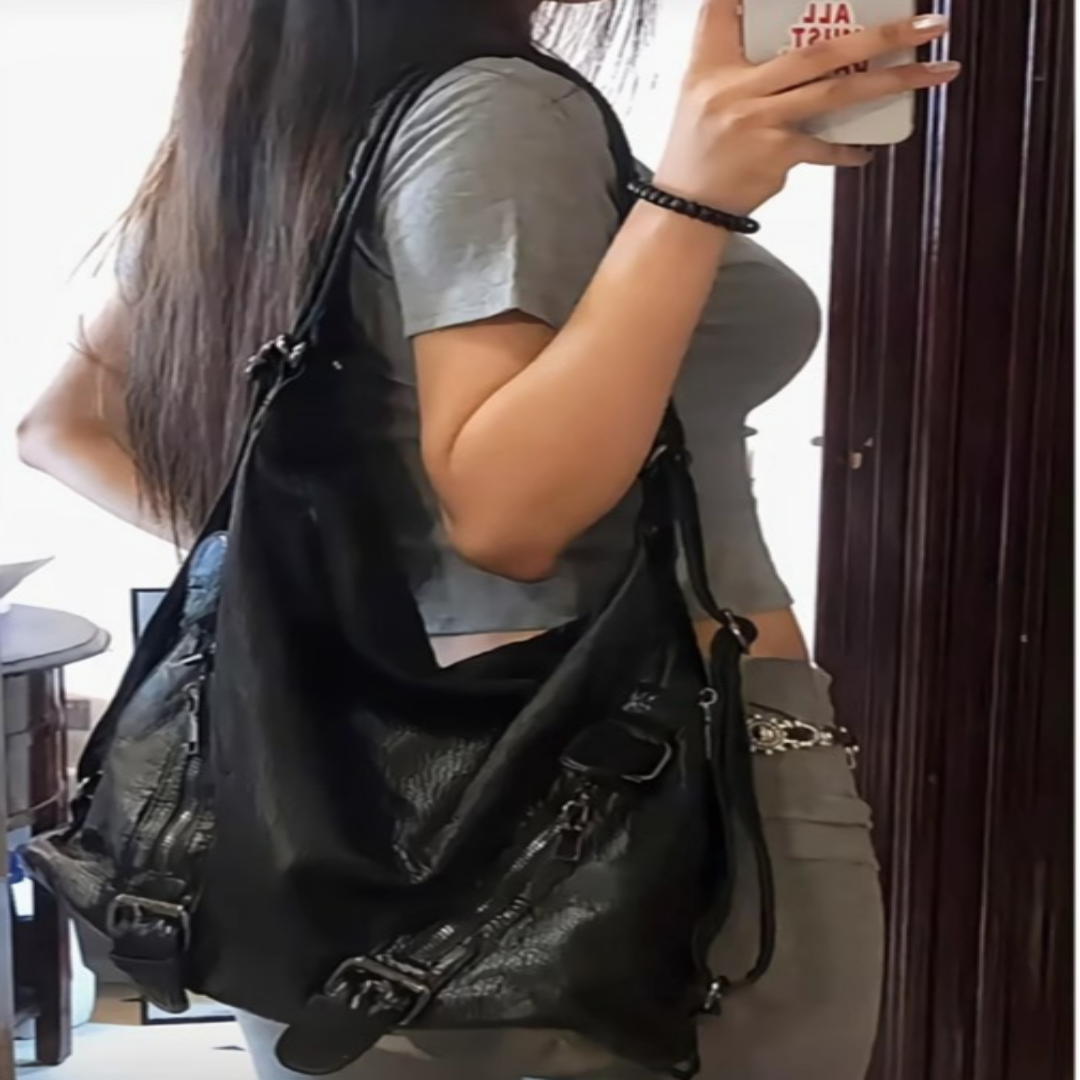 Shopper Tasche für Damen ⎜ Schlichte Schultertasche im Retro-Stil mit großer Kapazität für Alltag und Freizeit