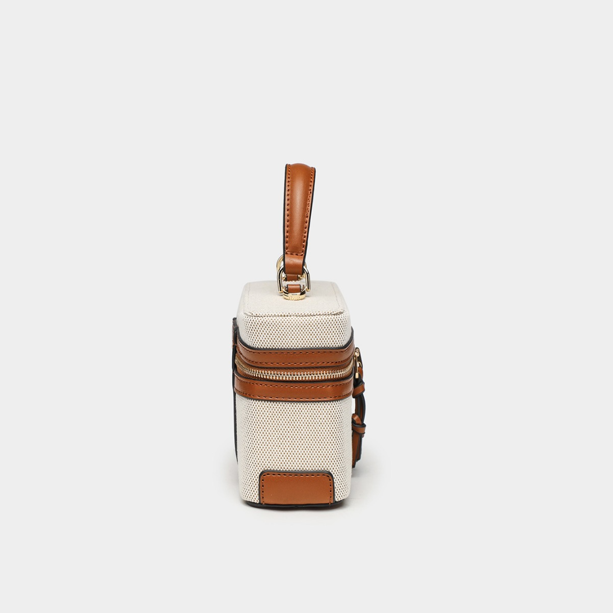 Umhängetasche für Damen ⎜ Kleine stabile Handtasche im Box-Stil mit Griff und Reißverschluss