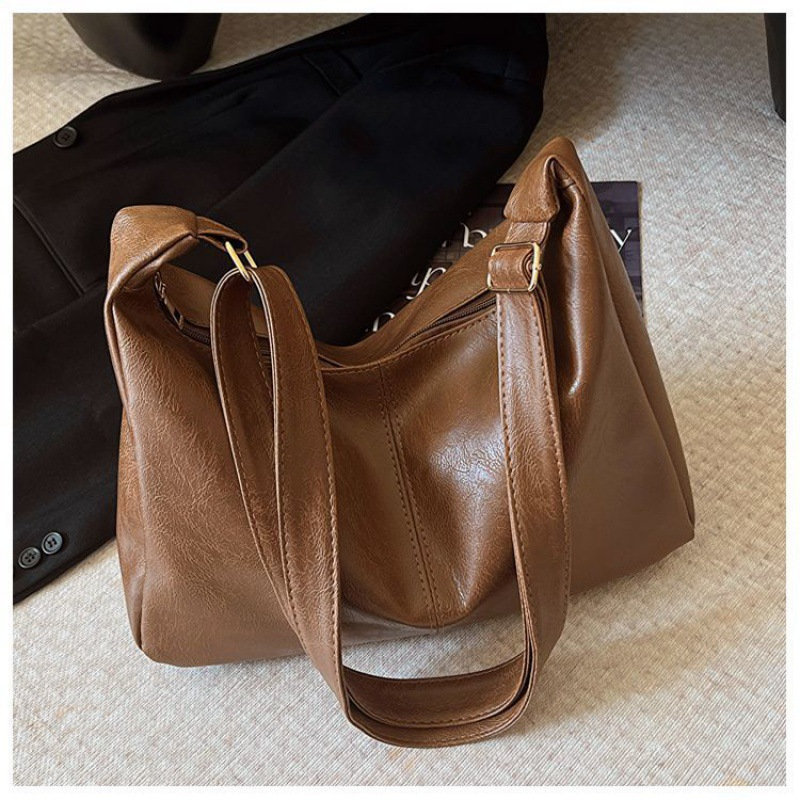 Damen Schultertasche Im Retro Stil ⎜ Weiche Umhängetasche Für Alltag Und Freizeit