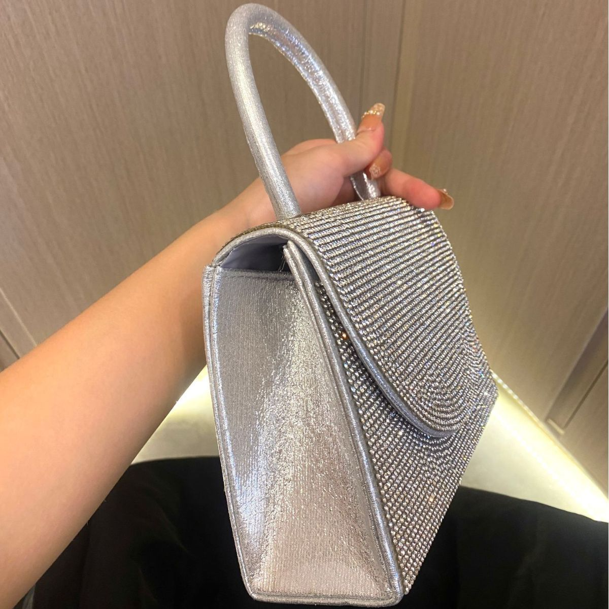Abendtasche mit Strass ⎜ Glitzernde Handtasche für Party, Hochzeit oder festliche Anlässe