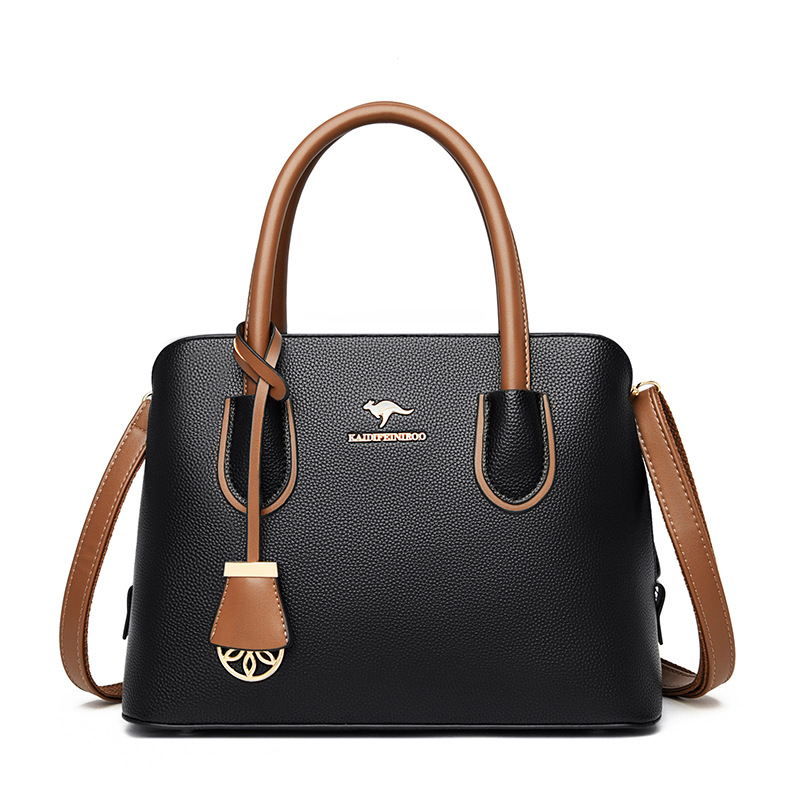 Damen Handtasche aus Kunstleder ⎜ Elegante Schultertasche mit großer Kapazität und stabilem Tragegriff für Alltag und Büro