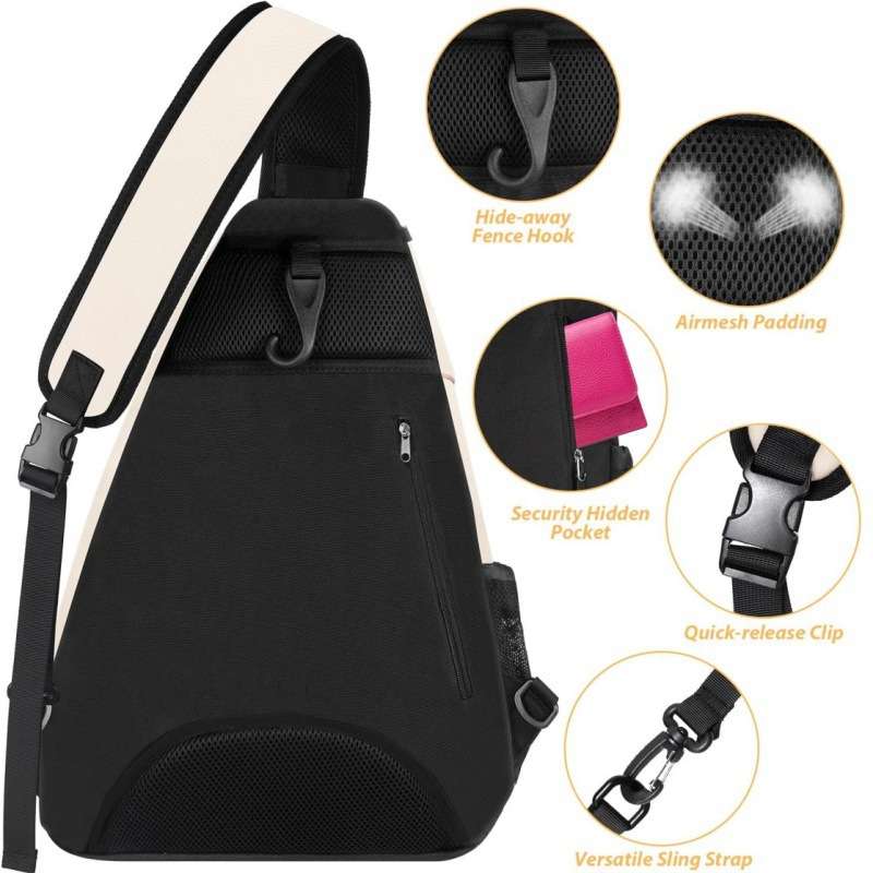 Sportlicher Badmintonrucksack für Damen ⎜ Leichte Outdoortasche mit Anti-Diebstahlfach und Flaschenhalter