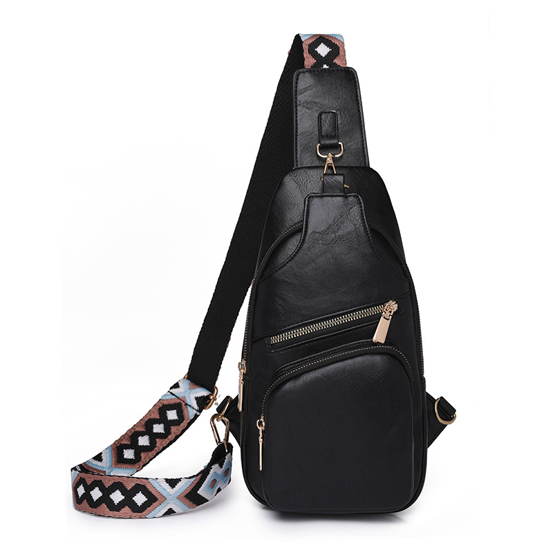 Brusttasche für Damen ⎜ Modische Umhängetasche für Sport und Freizeit mit mehreren Reißverschlussfächern