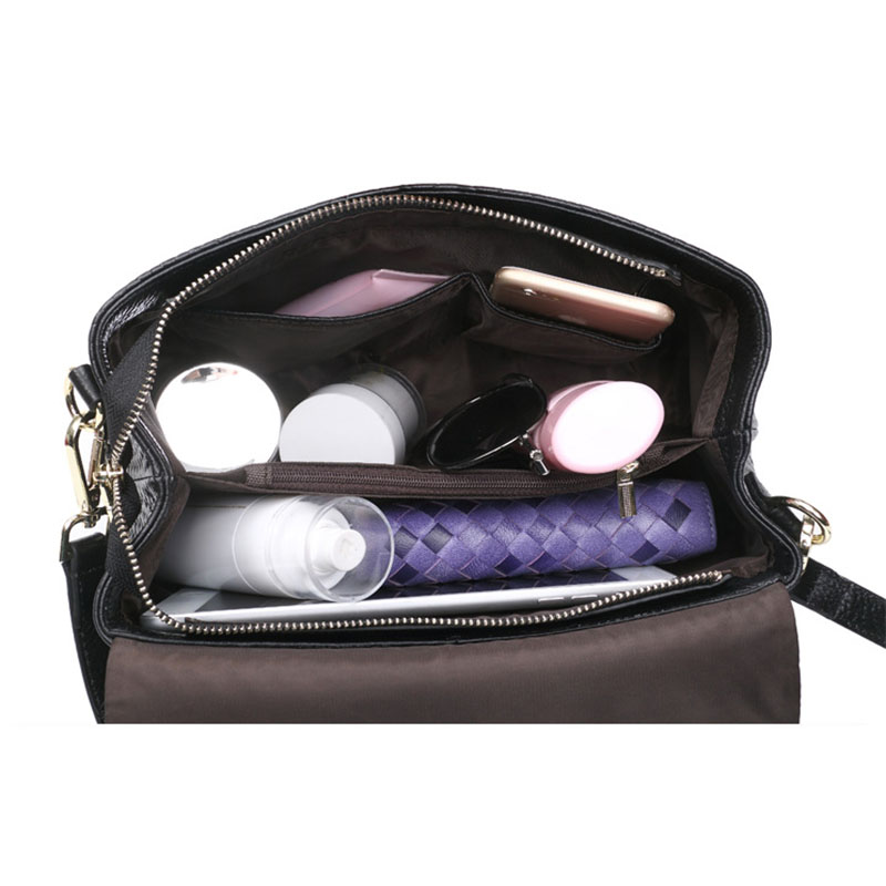 Woven Crossbody Bag für Damen ⎜ Stilvolle Schultertasche aus echtem Leder im trendigen Design