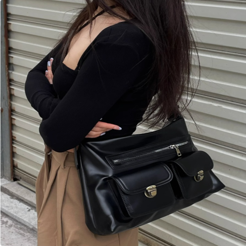 Damen Schultertasche Mit Großem Stauraum ⎜ Vielseitige Tragetasche Mit Vordertaschen Für Alltag Und Freizeit