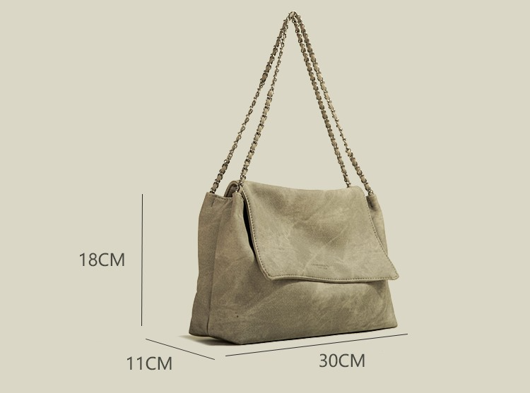 Damen Schultertasche Mit Kette ⎜ Geräumige Unterarmtasche Mit Weicher Oberfläche Und Elegantem Klappverschluss