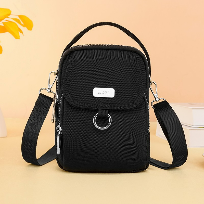 Umhängetasche für Damen ⎜ Leichte Schultertasche aus wasserabweisendem Stoff mit Reißverschluss für Alltag und Reisen