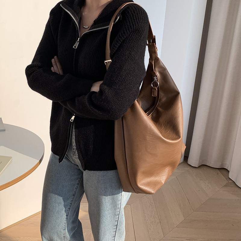 Shopper Tasche für Damen ⎜ Weiche Schultertasche aus Leder mit großem Stauraum für Alltag und Büro