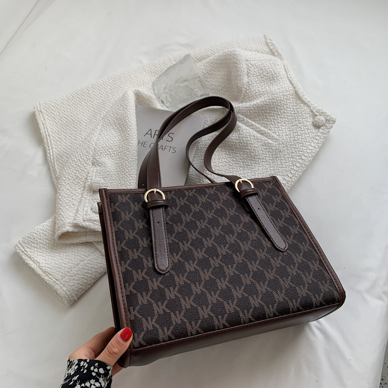 Damen Handtasche ⎜ Geräumige Schultertasche mit Print für Uni und Alltag