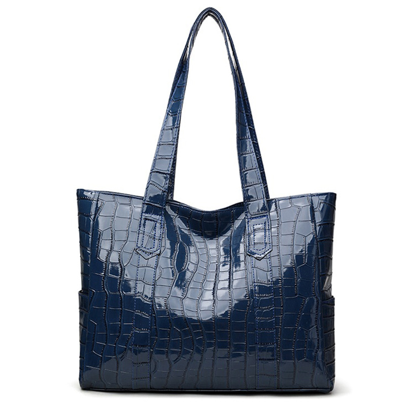 Tote Bag für Damen ⎜ Elegante Handtasche mit Krokoprägung für Arbeit und Alltag