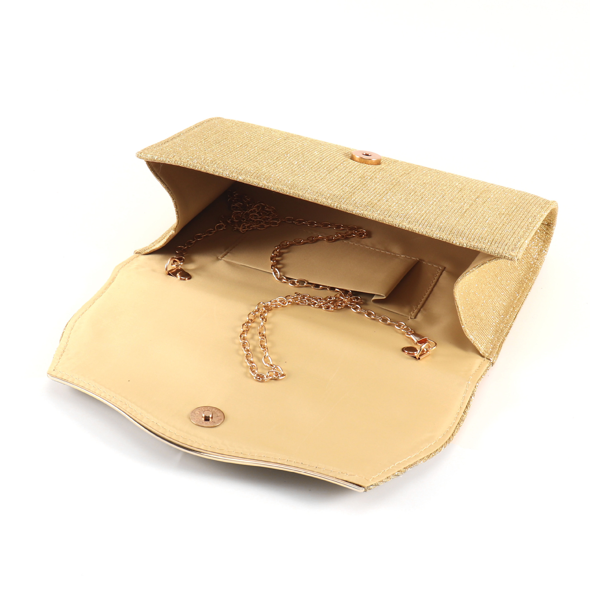 Elegante Clutch für Damen ⎜ Glitzernde Abendtasche mit Faltendesign und edlem Look