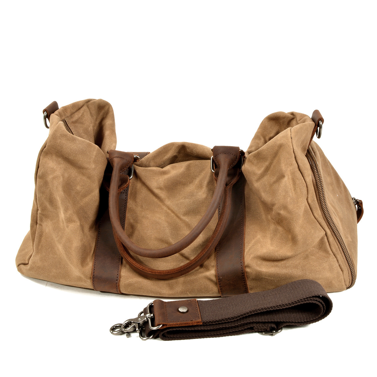 Canvas Reisetasche für Herren ⎜ Robuste Sporttasche mit großen Fächern und Tragegriffen