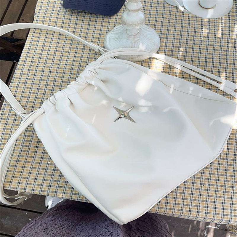 Shopper Tasche für Damen mit Zugband ⎜ Große Schultertasche für Sommer, Alltag und stilvolle City-Outfits