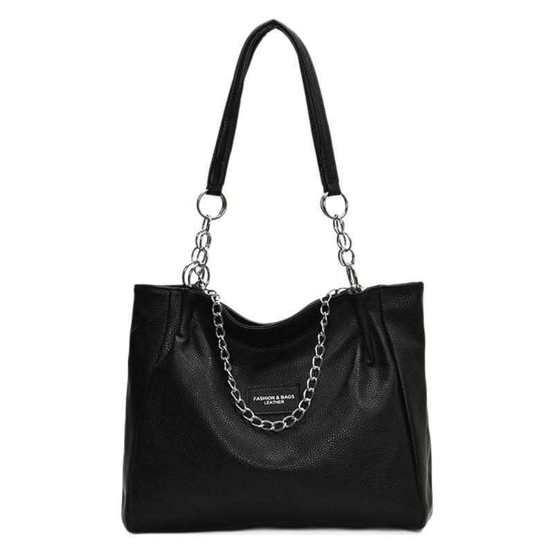 Tote Bag mit Kettendetail ⎜ Modische Tragetasche für Damen mit Großem Stauraum und Weicher Oberfläche
