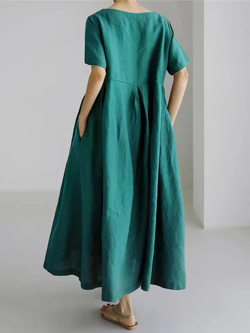 Megan - Breezy Leinen-Kleid