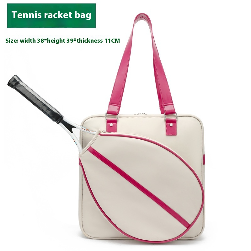 Tennis Schultertasche für Damen ⎜ Große Tragetasche mit stilvollem Design und praktischem Racket-Fach