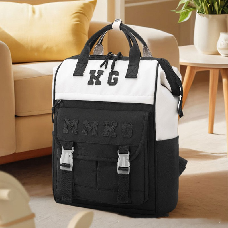 Schulrucksack Für Damen Im College-Stil ⎜ Modischer Tagesrucksack Mit Handgriff Und Gepolstertem Stauraum