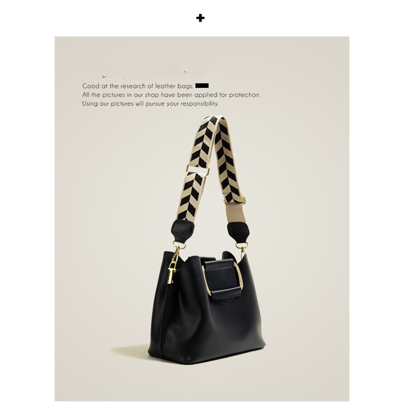 Bucket Bag für Damen ⎜ Umhängetasche mit breitem Schultergurt und praktischem Magnetverschluss