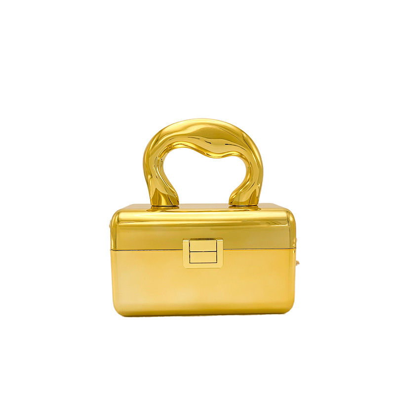 Umhängetasche für Damen ⎜ Glänzende Acryl-Clutch mit Kettenriemen für Partys und besondere Anlässe