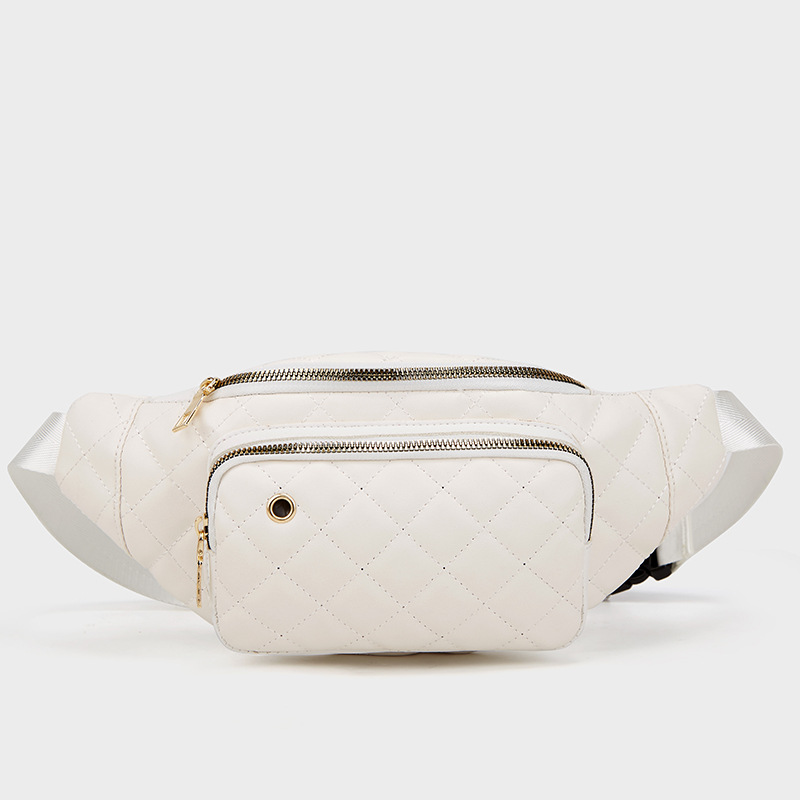 Bauchtasche für Damen ⎜ Modische Gürteltasche mit Rautensteppung und Reißverschlussfach für Freizeit und Alltag