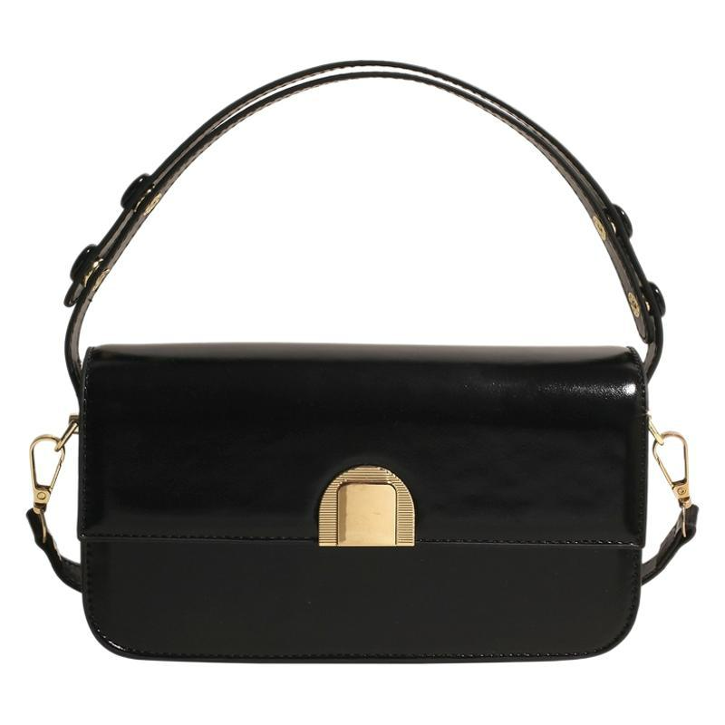 Schultertasche im Retro Design ⎜ Kompakte Umhängetasche für Damen mit Verstellbarem Riemen und Schnalle
