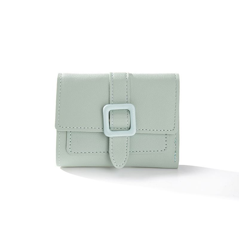 Damen Geldbörse mit Schnallenverschluss ⎜ Kompakte Brieftasche mit mehreren Kartenfächern und modernem Design