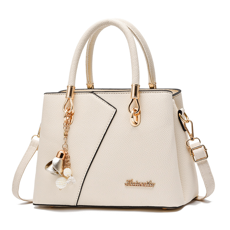 Damen Handtasche mit Schultergurt ⎜ Elegante Tragetasche in Lederoptik für Büro und Alltag