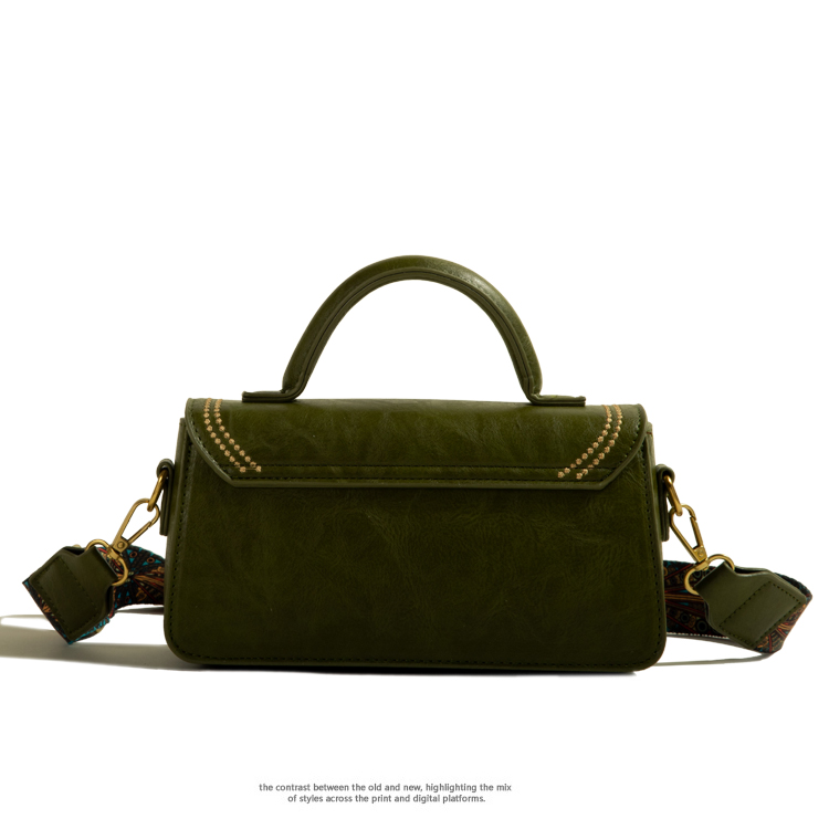 Umhängetasche mit Retro-Optik ⎜ Hochwertige Schultertasche für Damen mit Breitem Riemen und Stilvollem Verschluss