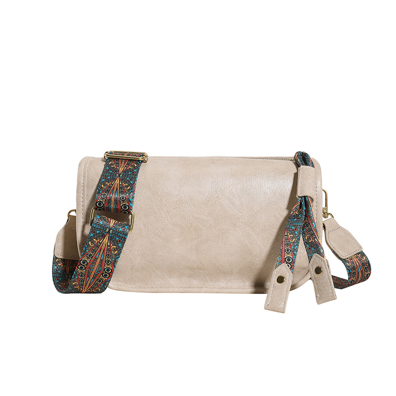 Umhängetasche für Damen ⎜ Schultertasche aus Kunstleder mit breitem Riemen für Alltag und Freizeit