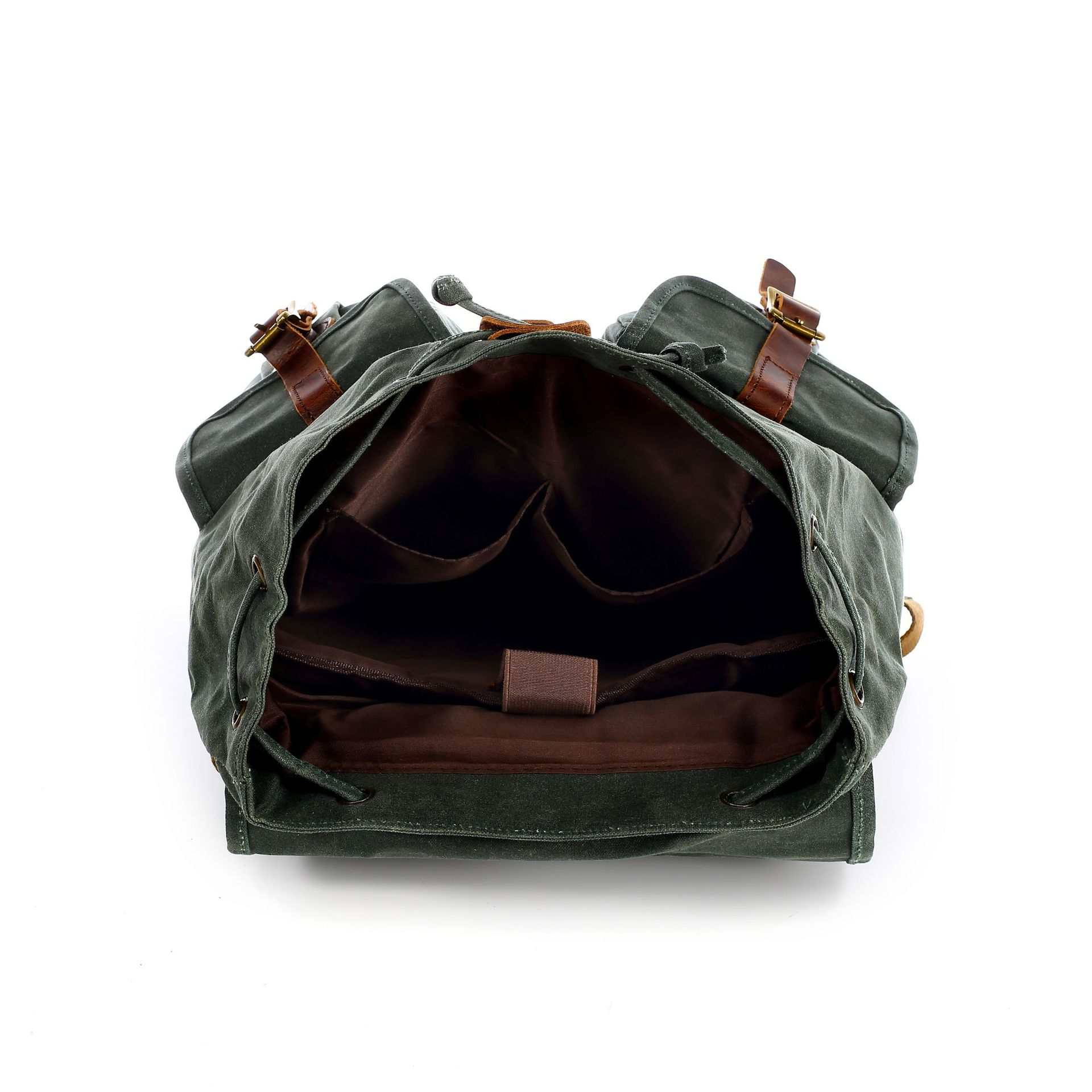Canvas Rucksack Unisex ⎜ Retro-Design mit Außentaschen für Reisen und Alltag