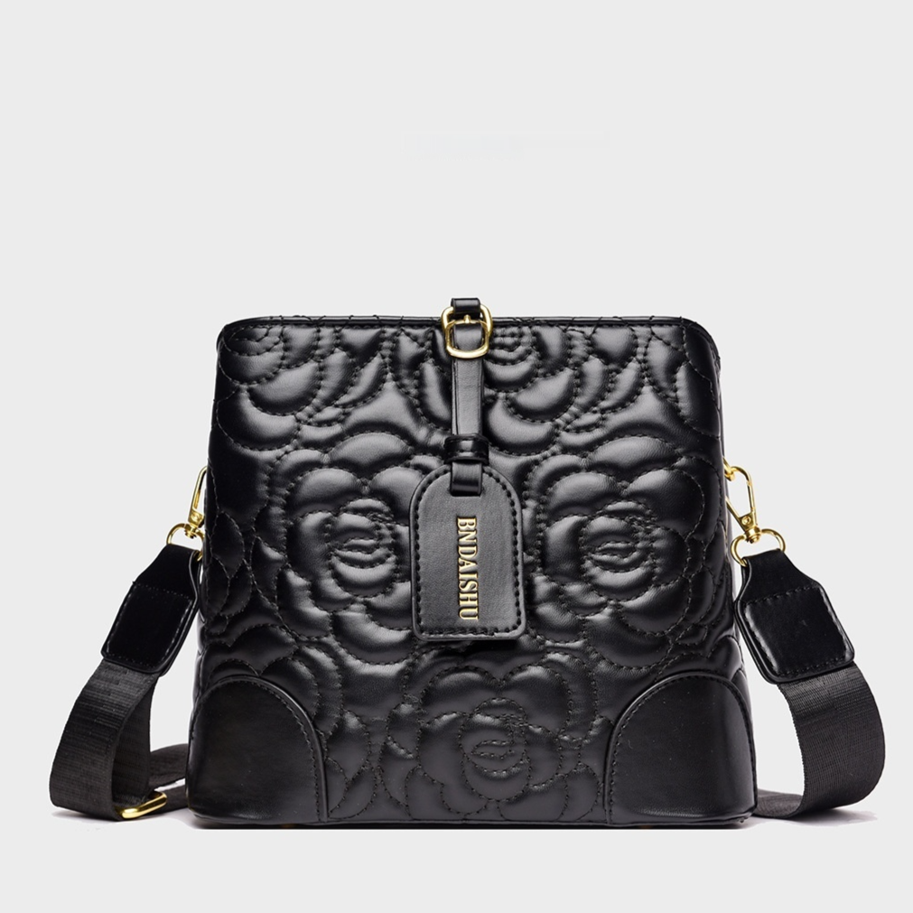 Schultertasche mit Viel Stauraum ⎜ Elegante Umhängetasche für Damen mit Geprägtem Muster und Breitem Trageriemen
