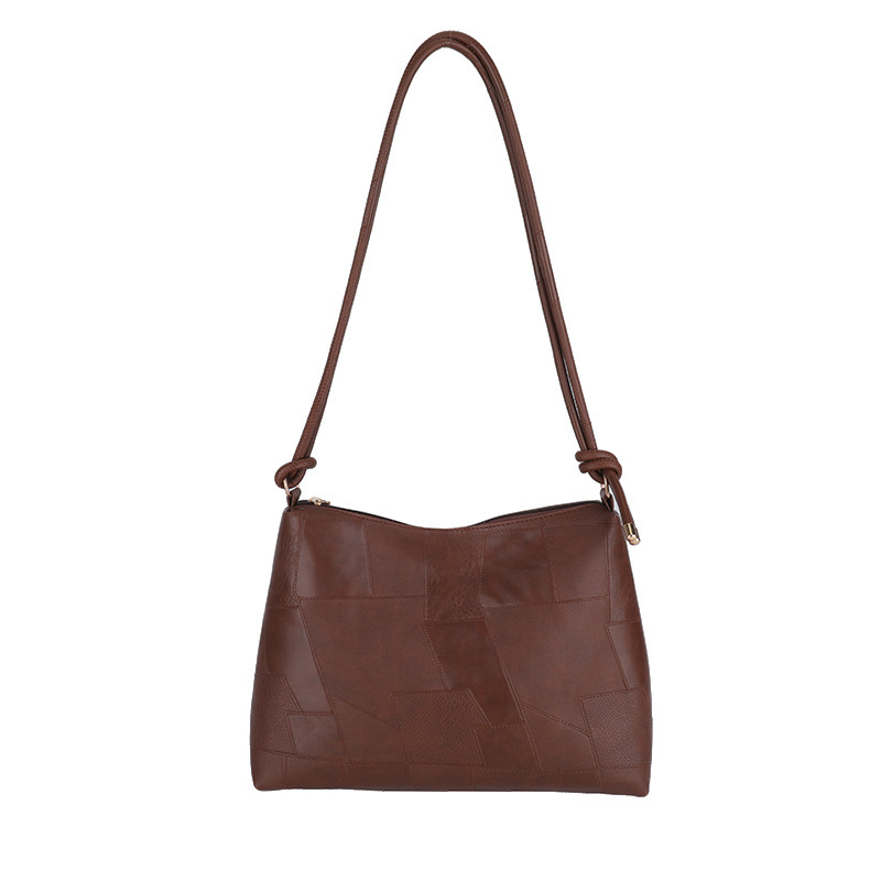 Damen Schultertasche Im Retro Design ⎜ Geräumige Umhängetasche In Klassischer Einfarbigkeit