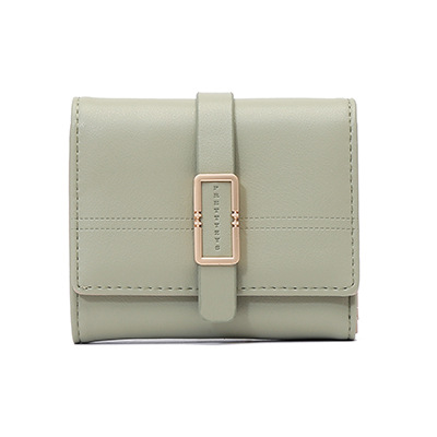 Damen Faltbare Geldbörse mit Riegelverschluss ⎜ Kompakte Brieftasche mit Münzfach und Kartenfächern für den Alltag