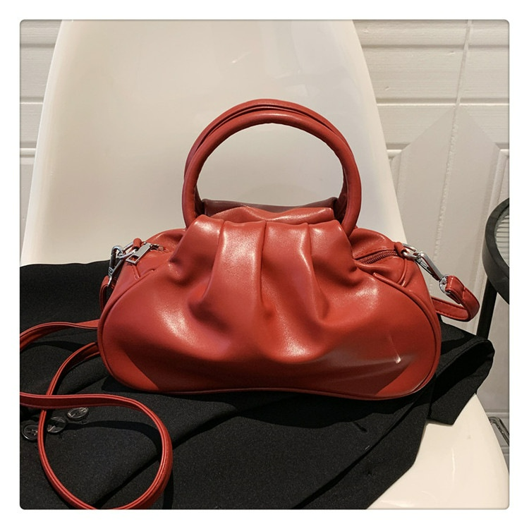 Schultertasche für Damen ⎜ Retro Handtasche mit weichem Griff und abnehmbarem Riemen für Alltag und Ausgehen