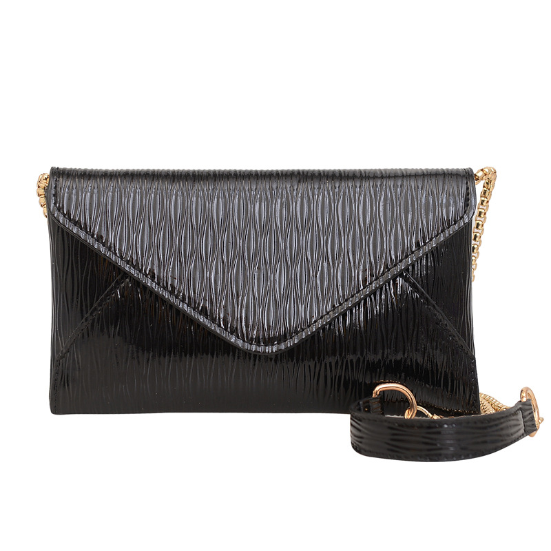 Umhängetasche für Damen ⎜ Glänzende Schultertasche mit Umschlagdesign und großem Stauraum