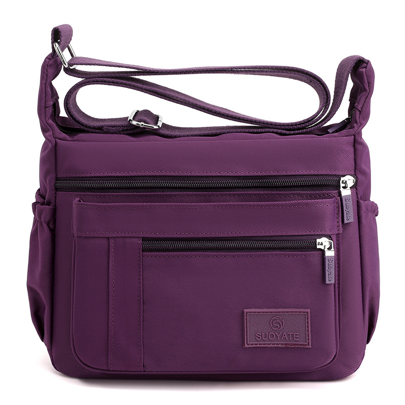 Umhängetasche für Damen ⎜ Wasserabweisende Handtasche aus Nylon mit viel Stauraum und praktischen Fächern