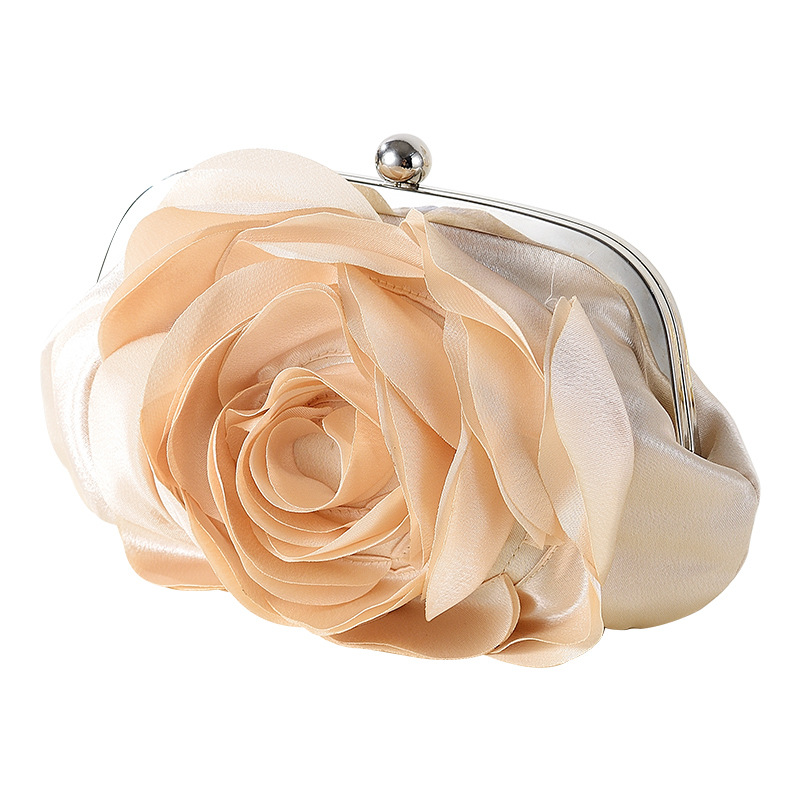 Clutch für Damen ⎜ Elegante Abendtasche in Blumenform mit glänzendem Metallverschluss