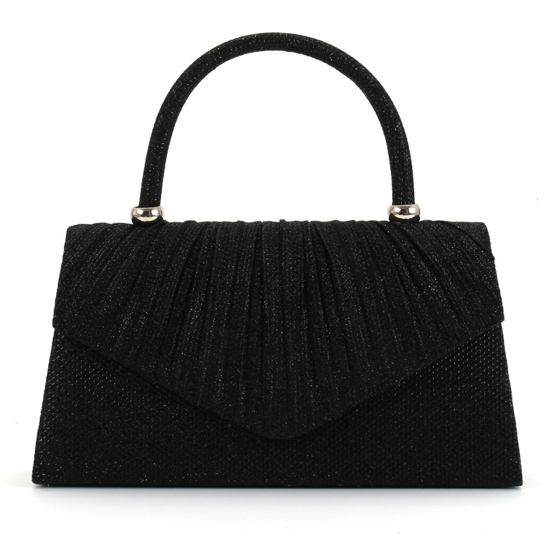 Abendtasche für Damen mit Glitzer-Optik ⎜ Elegante Handtasche für Hochzeit, Party und festliche Anlässe